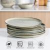 imageAmorArc Ceramic Dinner Plates Set of 6 105 Inch Handmade Reactive Glaze Stoneware Plates Large Rustic Shape Dinnerware Dish Set for Kitchen Microwave ampamp Dishwasher Safe Scratch Resistant  BlueReactive Glaze
