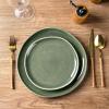 imageAmorArc Ceramic Dinner Plates Set of 6 105 Inch Handmade Reactive Glaze Stoneware Plates Large Rustic Shape Dinnerware Dish Set for Kitchen Microwave ampamp Dishwasher Safe Scratch Resistant  BlueGade Green
