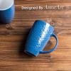 imageAmorArc Extra Large Coffee Mugs Set of 6 20oz Ceramic Tall Coffee Mugs Set with Textured Geometric Patterns for CoffeeTeaBeerHot Cocoa Dishwasher ampamp Microwave SafeBeigeBlue
