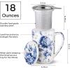 imageAmorArc Porcelain Tea Mug with Infuser and Lids 18 Oz Large Cup Strainer with Bag Holder for Loose Leaf Tea Steeping Coffee Mug for Housewarming Wedding Birthday GiftMums