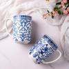 imageAmorArc Porcelain Tea Mug with Infuser and Lids 18 Oz Large Cup Strainer with Bag Holder for Loose Leaf Tea Steeping Coffee Mug for Housewarming Wedding Birthday GiftPeony