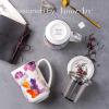imageAmorArc Porcelain Tea Mug with Infuser and Lids 18 Oz Large Cup Strainer with Bag Holder for Loose Leaf Tea Steeping Coffee Mug for Housewarming Wedding Birthday GiftAnemone