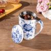 imageAmorArc Porcelain Tea Mug with Infuser and Lids 18 Oz Large Cup Strainer with Bag Holder for Loose Leaf Tea Steeping Coffee Mug for Housewarming Wedding Birthday GiftMums