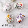 imageAmorArc Porcelain Tea Mug with Infuser and Lids 18 Oz Large Cup Strainer with Bag Holder for Loose Leaf Tea Steeping Coffee Mug for Housewarming Wedding Birthday GiftPeach Blossom