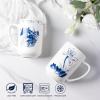 imageAmorArc Porcelain Tea Mug with Infuser and Lids 18 Oz Large Cup Strainer with Bag Holder for Loose Leaf Tea Steeping Coffee Mug for Housewarming Wedding Birthday GiftLotus