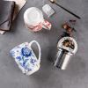 imageAmorArc Porcelain Tea Mug with Infuser and Lids 18 Oz Large Cup Strainer with Bag Holder for Loose Leaf Tea Steeping Coffee Mug for Housewarming Wedding Birthday GiftMums