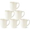 imageAmorArc 16oz Coffee Mugs Set of 6 Large Ceramic Coffee Mugs for Man Woman Dad Mom Modern Coffee Mugs with Handle for TeaLatteCappuccinoCocoa DishwasherampampMicrowave Safe Light BeigeLight Beige