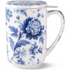 imageAmorArc Porcelain Tea Mug with Infuser and Lids 18 Oz Large Cup Strainer with Bag Holder for Loose Leaf Tea Steeping Coffee Mug for Housewarming Wedding Birthday GiftMums