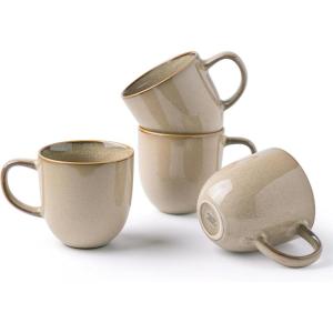 imageAmorArc 12oz Coffee Mugs Ceramic Coffee Mugs set of 6 for Man Woman Dad Mom Modern Coffee Mugs with handle for LatteCappuccinoMilkCocoa DishwasherampampMicrowave Safe Ceylon BlueLatte