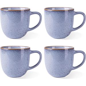 imageAmorArc 12oz Coffee Mugs Ceramic Coffee Mugs set of 6 for Man Woman Dad Mom Modern Coffee Mugs with handle for LatteCappuccinoMilkCocoa DishwasherampampMicrowave Safe Ceylon BlueBlue