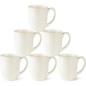 imageAmorArc 16oz Coffee Mugs Set of 6 Large Ceramic Coffee Mugs for Man Woman Dad Mom Modern Coffee Mugs with Handle for TeaLatteCappuccinoCocoa DishwasherampampMicrowave Safe Light BeigeLight Beige