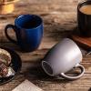 imageAmorArc 12 OZ Coffee Mugs Matte Coffee Cups with Large Handle for Man Woman Ceramic Coffee Mugs Set of 12 for LatteCappuccinoCocoaMilk Dishwasher ampamp Microwave SafeMatte Blue