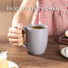 imageAmorArc 12 OZ Coffee Mugs Matte Coffee Cups with Large Handle for Man Woman Ceramic Coffee Mugs Set of 12 for LatteCappuccinoCocoaMilk Dishwasher ampamp Microwave SafeMatte Gray