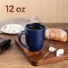 imageAmorArc 12 OZ Coffee Mugs Matte Coffee Cups with Large Handle for Man Woman Ceramic Coffee Mugs Set of 12 for LatteCappuccinoCocoaMilk Dishwasher ampamp Microwave SafeMatte Blue