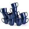 imageAmorArc 12 OZ Coffee Mugs Matte Coffee Cups with Large Handle for Man Woman Ceramic Coffee Mugs Set of 12 for LatteCappuccinoCocoaMilk Dishwasher ampamp Microwave SafeMatte Blue