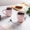 imageAmorArc 12oz Ceramic Coffee Mugs set of 6 Stylish Coffee Mugs with Rustic Terracotta Underside for Man Woman Dad Mom Suitable for LatteCappuccinoMilkCocoa DishwasherampampMicrowave Safe WhiteCloud Pink