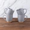 imageAmorArc 12oz Ceramic Coffee Mugs set of 6 Stylish Coffee Mugs with Rustic Terracotta Underside for Man Woman Dad Mom Suitable for LatteCappuccinoMilkCocoa DishwasherampampMicrowave Safe WhiteLimestone