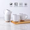 imageAmorArc 12oz Ceramic Coffee Mugs set of 6 Stylish Coffee Mugs with Rustic Terracotta Underside for Man Woman Dad Mom Suitable for LatteCappuccinoMilkCocoa DishwasherampampMicrowave Safe WhiteWhite
