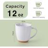 imageAmorArc 12oz Ceramic Coffee Mugs set of 6 Stylish Coffee Mugs with Rustic Terracotta Underside for Man Woman Dad Mom Suitable for LatteCappuccinoMilkCocoa DishwasherampampMicrowave Safe WhiteWhite