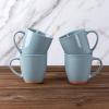 imageAmorArc 12oz Ceramic Coffee Mugs set of 6 Stylish Coffee Mugs with Rustic Terracotta Underside for Man Woman Dad Mom Suitable for LatteCappuccinoMilkCocoa DishwasherampampMicrowave Safe WhiteStone Blue