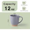 imageAmorArc 12oz Ceramic Coffee Mugs set of 6 Stylish Coffee Mugs with Rustic Terracotta Underside for Man Woman Dad Mom Suitable for LatteCappuccinoMilkCocoa DishwasherampampMicrowave Safe WhiteLimestone
