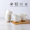 imageAmorArc 12oz Ceramic Coffee Mugs set of 6 Stylish Coffee Mugs with Rustic Terracotta Underside for Man Woman Dad Mom Suitable for LatteCappuccinoMilkCocoa DishwasherampampMicrowave Safe WhiteLight Beige