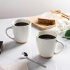 imageAmorArc 12oz Ceramic Coffee Mugs set of 6 Stylish Coffee Mugs with Rustic Terracotta Underside for Man Woman Dad Mom Suitable for LatteCappuccinoMilkCocoa DishwasherampampMicrowave Safe WhiteLight Beige