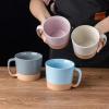 imageAmorArc 24 Ounces Soup Bowls with Large Handles and Lids Stoneware Bowls for Soup Cereal Stew Noodle Colourful Ceramic Kitchen Bowls Microwave ampamp Dishwasher Safe MultiColor2 Set of 2MultiColor2