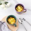 imageAmorArc 24 Ounces Soup Bowls with Large Handles and Lids Stoneware Bowls for Soup Cereal Stew Noodle Colourful Ceramic Kitchen Bowls Microwave ampamp Dishwasher Safe MultiColor2 Set of 2Purple  Green
