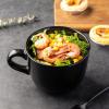 imageAmorArc 24 oz Soup Mugs with Handles Jumbo Ceramic Bowls Mugs Set with handles for Coffee Cereal Cappuccino Snacks MicrowaveampampDishwasher safe Soup Cups for MealGreenBlack