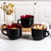 imageAmorArc 24 oz Soup Mugs with Handles Jumbo Ceramic Bowls Mugs Set with handles for Coffee Cereal Cappuccino Snacks MicrowaveampampDishwasher safe Soup Cups for MealGreenBurgundy