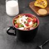 imageAmorArc 24 oz Soup Mugs with Handles Jumbo Ceramic Bowls Mugs Set with handles for Coffee Cereal Cappuccino Snacks MicrowaveampampDishwasher safe Soup Cups for MealGreenBurgundy