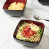 imageAmorArc 32oz Square Cereal Soup Bowls Stoneware Bowls Set of 4 for Kitchen Large Bowls for CerealSoupSaladMeal Microwave ampamp Dishwasher SafeColorful InsideRed