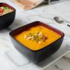 imageAmorArc 32oz Square Cereal Soup Bowls Stoneware Bowls Set of 4 for Kitchen Large Bowls for CerealSoupSaladMeal Microwave ampamp Dishwasher SafeColorful InsideRed