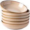 imageAmorArc 85 Large Ceramic Pasta Bowls Set 36oz Stoneware Bowls Set of 4 for Kitchen Reavtive Glaze BowlsMicrowave Dishwasher Safe for PastaSaladOatmeal BlueReactive Latte