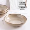imageAmorArc 85 Large Ceramic Pasta Bowls Set 36oz Stoneware Bowls Set of 4 for Kitchen Reavtive Glaze BowlsMicrowave Dishwasher Safe for PastaSaladOatmeal BlueReactive Latte