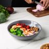 imageAmorArc 85 Large Ceramic Pasta Bowls Set 36oz Stoneware Bowls Set of 4 for Kitchen Reavtive Glaze BowlsMicrowave Dishwasher Safe for PastaSaladOatmeal BlueReactive Gray