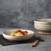 imageAmorArc 85 Large Ceramic Pasta Bowls Set 36oz Stoneware Bowls Set of 4 for Kitchen Reavtive Glaze BowlsMicrowave Dishwasher Safe for PastaSaladOatmeal BlueRective Glaze