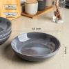 imageAmorArc 85 Large Ceramic Pasta Bowls Set 36oz Stoneware Bowls Set of 4 for Kitchen Reavtive Glaze BowlsMicrowave Dishwasher Safe for PastaSaladOatmeal BlueReactive Gray