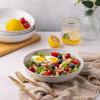 imageAmorArc 85 Large Ceramic Pasta Bowls Set 36oz Stoneware Bowls Set of 4 for Kitchen Reavtive Glaze BowlsMicrowave Dishwasher Safe for PastaSaladOatmeal BlueReactive Color