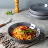 imageAmorArc 85 Large Ceramic Pasta Bowls Set 36oz Stoneware Bowls Set of 4 for Kitchen Reavtive Glaze BowlsMicrowave Dishwasher Safe for PastaSaladOatmeal BlueReactive Gray