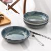 imageAmorArc 85 Large Ceramic Pasta Bowls Set 36oz Stoneware Bowls Set of 6 for Kitchen Reavtive Glaze BowlsMicrowaveDishwasher Safe for PastaSaladOatmealCeylon BlueCeylon Blue