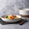 imageAmorArc 85 Large Ceramic Pasta Bowls Set 36oz Stoneware Bowls Set of 6 for Kitchen Reavtive Glaze BowlsMicrowaveDishwasher Safe for PastaSaladOatmealCeylon BluePearl White