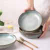 imageAmorArc 85 Large Ceramic Pasta Bowls Set 36oz Stoneware Bowls Set of 6 for Kitchen Reavtive Glaze BowlsMicrowaveDishwasher Safe for PastaSaladOatmealCeylon BlueOcean Blue