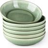 imageAmorArc 85 Large Ceramic Pasta Bowls Set 36oz Stoneware Bowls Set of 6 for Kitchen Reavtive Glaze BowlsMicrowaveDishwasher Safe for PastaSaladOatmealCeylon BlueOlive Green