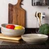 imageAmorArc 85 Large Ceramic Pasta Bowls Set 36oz Stoneware Bowls Set of 6 for Kitchen Reavtive Glaze BowlsMicrowaveDishwasher Safe for PastaSaladOatmealCeylon BlueCappuccino