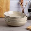 imageAmorArc 85 Large Ceramic Pasta Bowls Set 36oz Stoneware Bowls Set of 6 for Kitchen Reavtive Glaze BowlsMicrowaveDishwasher Safe for PastaSaladOatmealCeylon BlueCappuccino