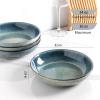imageAmorArc 85 Large Ceramic Pasta Bowls Set 36oz Stoneware Bowls Set of 6 for Kitchen Reavtive Glaze BowlsMicrowaveDishwasher Safe for PastaSaladOatmealCeylon BlueCeylon Blue