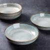 imageAmorArc 85 Large Ceramic Pasta Bowls Set 36oz Stoneware Bowls Set of 6 for Kitchen Reavtive Glaze BowlsMicrowaveDishwasher Safe for PastaSaladOatmealCeylon BlueOcean Blue
