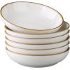 imageAmorArc 85 Large Ceramic Pasta Bowls Set 36oz Stoneware Bowls Set of 6 for Kitchen Reavtive Glaze BowlsMicrowaveDishwasher Safe for PastaSaladOatmealCeylon BluePearl White